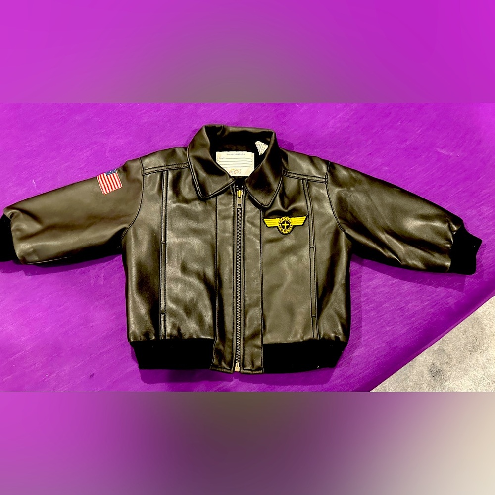 2T leather jacket for baby/police costume